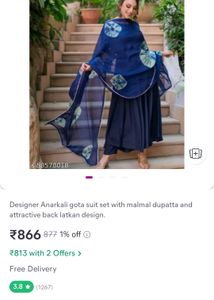 Flared Kurta With Dupatta