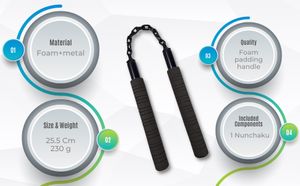 Nunchaku best for kids, beginners training and pra