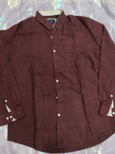 Men&#39;s Maroon Casual Shirt