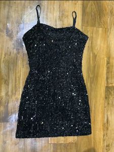 Black Sequence Bodycon Dress