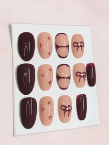 Press on nails Cherry cola