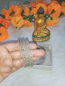 silver KUNDAN BANGLES (12)