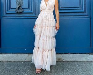 Zury Fluffy Baby Pink Dress