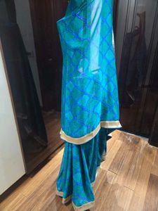 🎊Sale🎊Blue & Green Patterned Saree