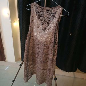 Lace Crochet Mini Dress (Thrifted)