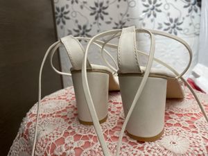 White Strappy Heels