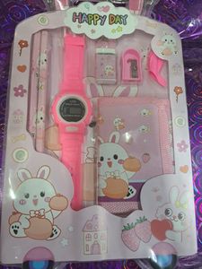 Kawaii Pink Stationery Set - Watch & More!
