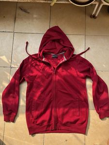 Red Zip-Up Hoodie