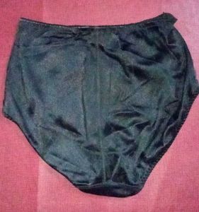 Black Satin High Waist Panties
