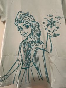 Elsa &#39;Frozen&#39; Graphic Tee By H&amp;M LIKE NEW
