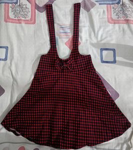 Women Red &amp; BlackCheckered Skirt Dress #shein #urbanic #berrylush #skirt #dress #wine