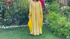 Yellow Embroidered Kurta Set