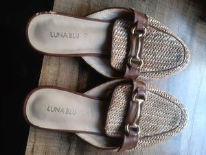 Luna Blu Woven Mule Slides