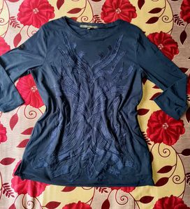 Embroidered Long Sleeve Top