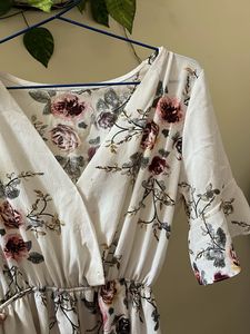 Floral White Mini Dress