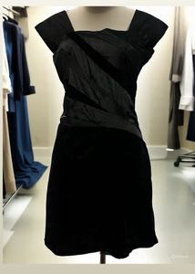 Pintrest Vintage Black Velvet Mini Dress