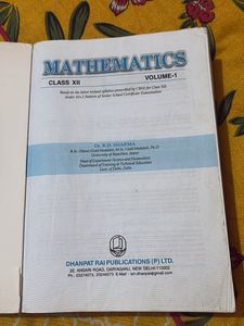 Mathematics Class XII