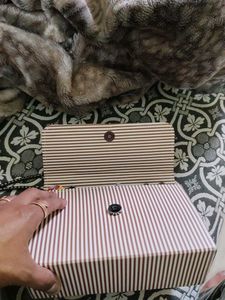 Striped Clutch