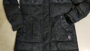 Long Leather Warm Jacket For Girls