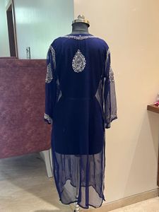 Elegant Blue Chiffon Kurti