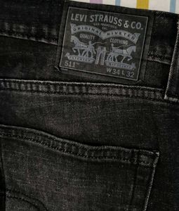 Levi&#39;s Black Wash Denim Jeans For Men