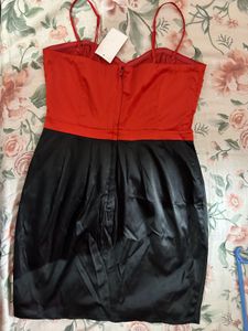 h&amp;m Red &amp; Black Party Dress