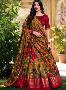 semi stitched half saree
