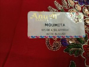 Anushree Embroidered Red ♥️ ♥️😍😍Saree