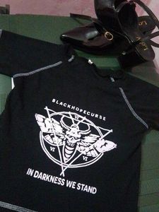 Black Hope Curse Crop Top Ribbed 🖤