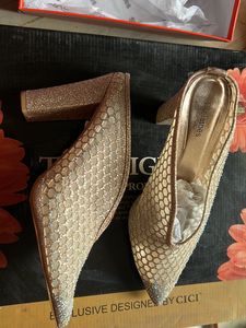 Golden Party Wear Heels