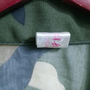 Camouflage Sheer Longline Shirt (Woman)