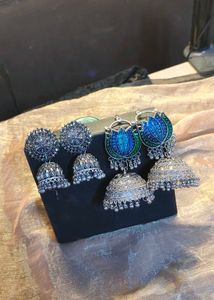 Oxidised jhumki earrings Combo