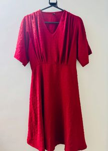 Red Casual Dress-Medium
