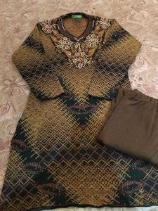 Beautiful Embroidery kurti Pant Set