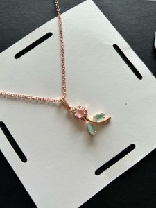 Rose Gold Flower Necklace