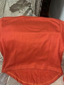 Rust Long Sleeve Crop Top