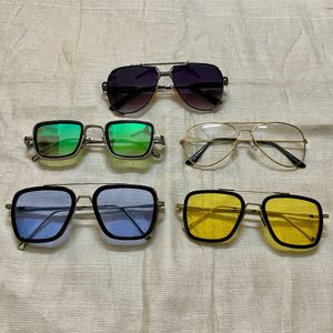 5 Metal Sunglasses Combo ( Eyeglasses Glasses )
