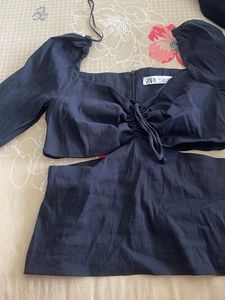 Zara Black Cutout Top