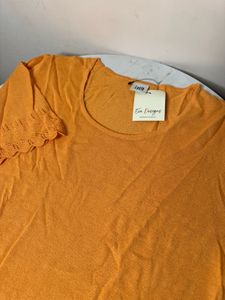 Orange Knit Top