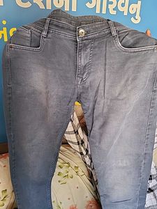 Gray Wash Denim Jeans