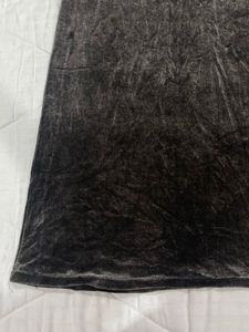 Crushed Charcoal Velvet Maxi Skirt