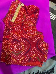 Red Bandhani Blouse