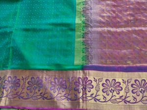 Elegant Green &amp; Pink Saree