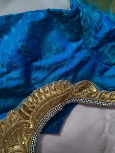 Silk Blouse with Embroidery Stickers