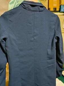 Ajio Navy Blue Full Sleeves Blazer