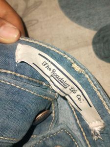 Wide Leg Blue Fade Denim Jeans