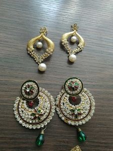 Statement Earrings - Set of 3 Pairs