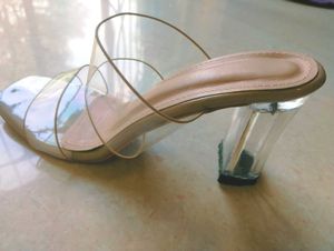 Clear Heel Mules