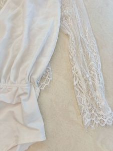 Shein Elegant White Lace Bodysuit