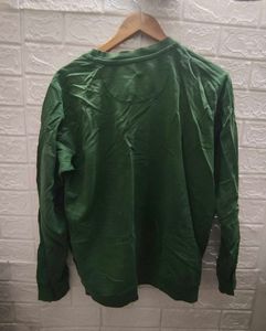 Green Graphic Print Sweatshirt